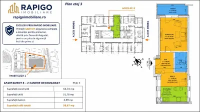 Apartament 2 cam– Eliza 1 Residence ,  Ap.8 - Timisoara