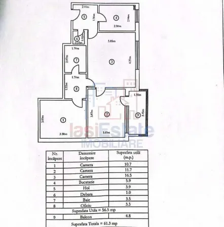 Apartament 3 camere Iași - poza 2