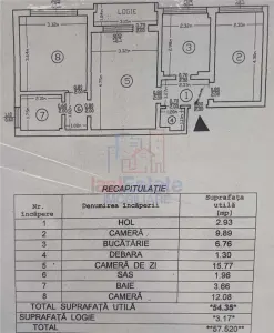 Apartament 3 camere de vanzare Podu Ros -  zona Tesatura - Iasi