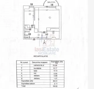 Apartament 1 camera zona Pacurari bulevard - Iasi