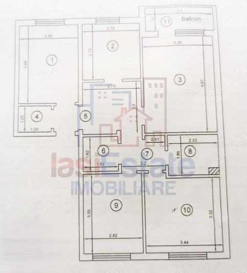 zona cartier Galata Apartament 4 camere - Iasi
