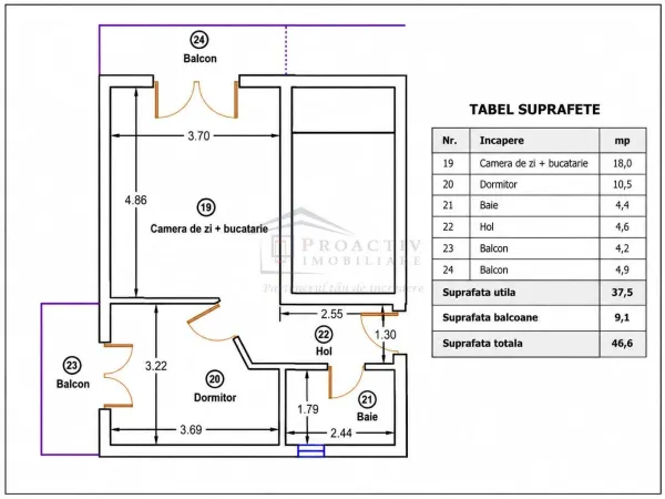 Apartament 2 camere Ipotești - poza 6