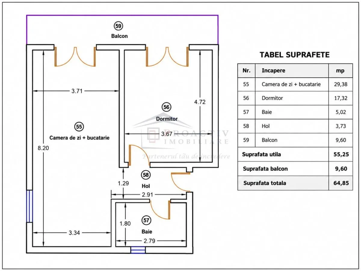 Apartament 2 camere Ipotești - poza 1