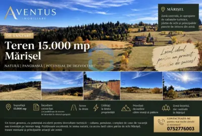 TEREN DE VANZARE IN MARISEL - 15 000 MP | PANORAMA DEOSEBITA | POTENTIAL TURISTIC RIDICAT - Marisel