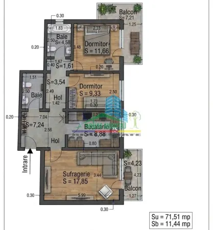 Apartament 3 camere Focșani - poza 2