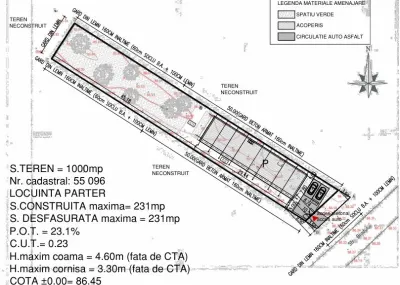 teren intravil+proiect casa/com.Cornetu/IF la 3min de autostr. A0 - Cornetu