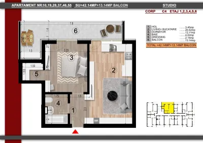 Apartament 2 camere Popești-Leordeni - poza 7