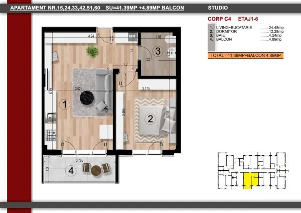 Apartament 2 camere Popești-Leordeni - poza 10