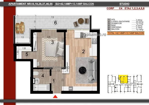 Apartament 2 camere Popești-Leordeni - poza 5
