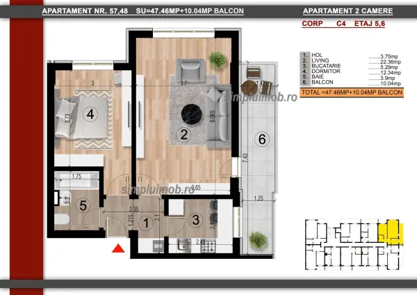Apartament 2 camere Popești-Leordeni - poza 7