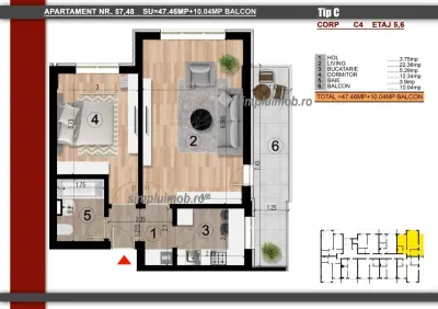 Apartament 2 camere Popești-Leordeni - poza 8
