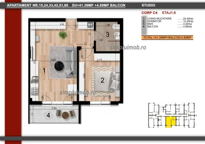 Apartament 2 camere Popești-Leordeni - poza 9